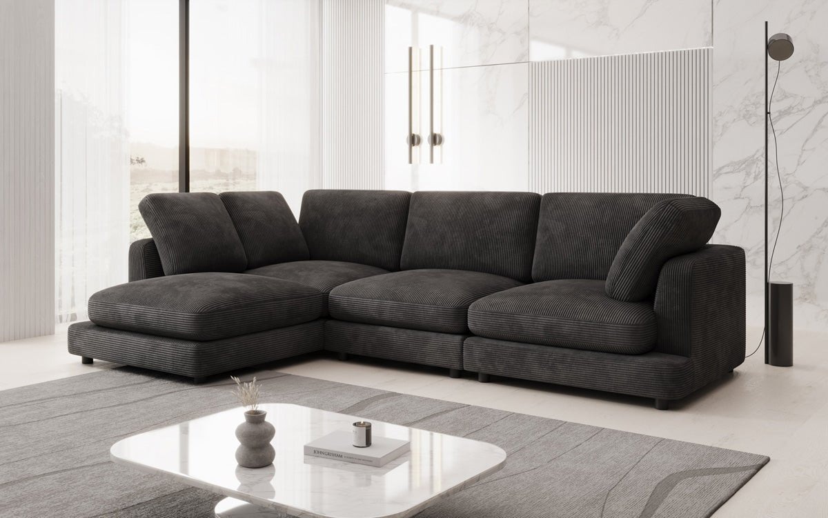 Designer Sofa Thalessa L in Corduroy