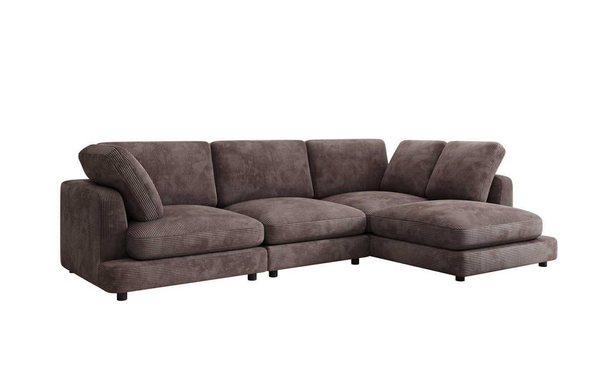 Designer Sofa Thalessa L in Corduroy
