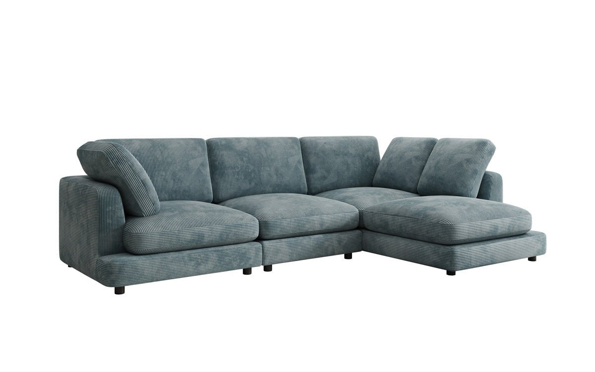 Designer Sofa Thalessa L in Corduroy