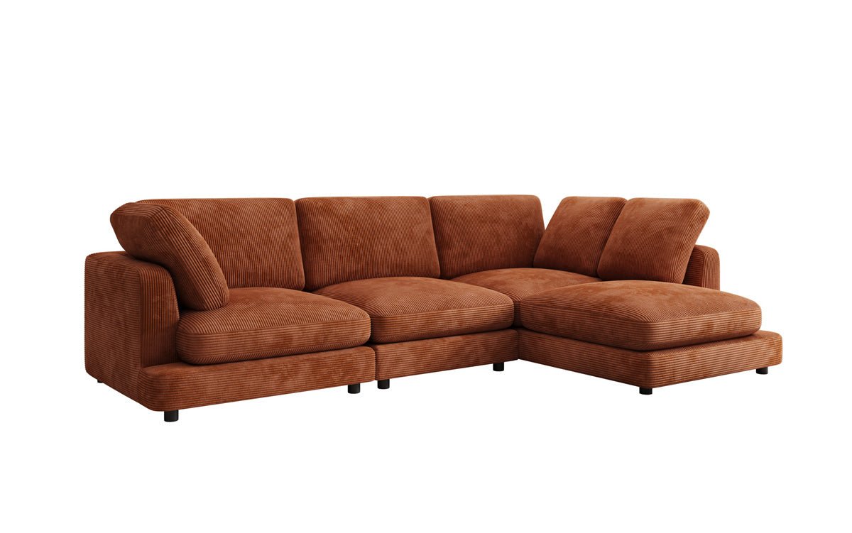 Designer Sofa Thalessa L in Corduroy