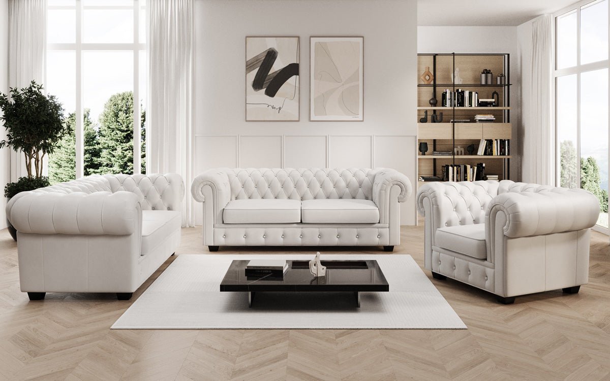 Chesterfield Royal 3+2+1 Sofa Set in Genuine Leather