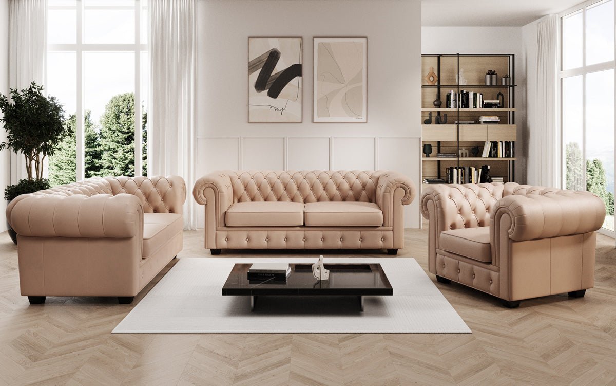 Chesterfield Royal 3+2+1 Sofa Set in Genuine Leather