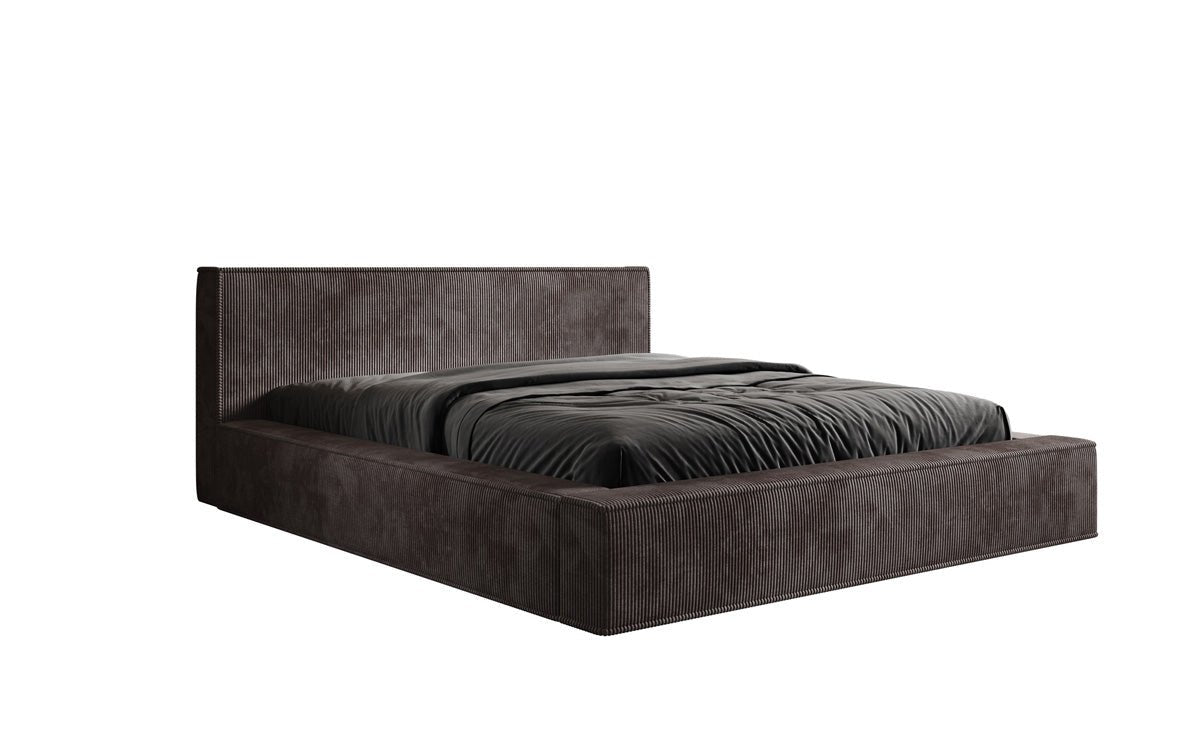Designer Upholstered Bed Harmon in Corduroy with Storage