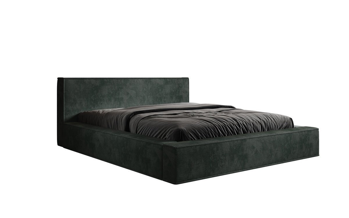 Designer Upholstered Bed Harmon in Corduroy with Storage