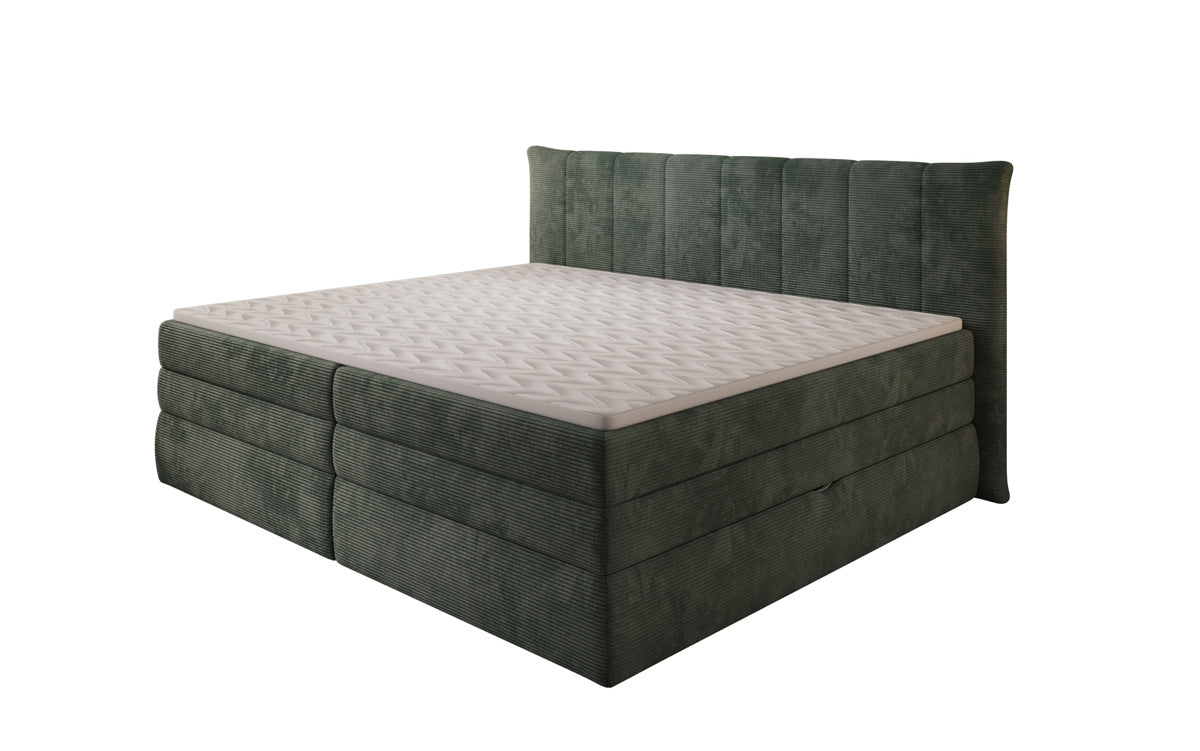 Familien Boxspringbett Stella in 220/240x200 mit Stauraum in Cord