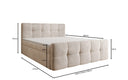 Cozy Velvet Boxspring Bed with Storage