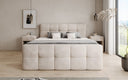 Cozy Velvet Boxspring Bed with Storage