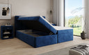 Cozy II Velvet Box Spring Bed with Storage