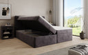 Cozy II Velvet Box Spring Bed with Storage