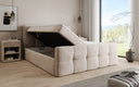 Cozy Velvet Boxspring Bed with Storage