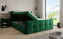 Cozy Velvet Boxspring Bed with Storage