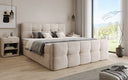 Cozy Velvet Boxspring Bed with Storage