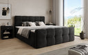 Cozy Velvet Boxspring Bed with Storage