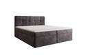 Cozy II Velvet Box Spring Bed with Storage