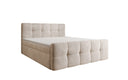 Cozy Velvet Boxspring Bed with Storage