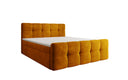 Cozy Velvet Boxspring Bed with Storage