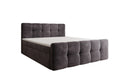Cozy Velvet Boxspring Bed with Storage
