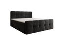 Cozy Velvet Boxspring Bed with Storage