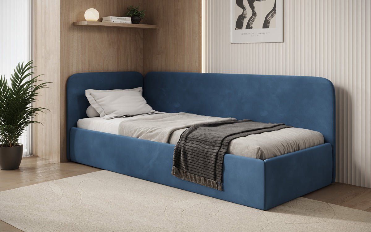 Designer Upholstered Bed/Guest Bed/Sofa Cleo with Storage