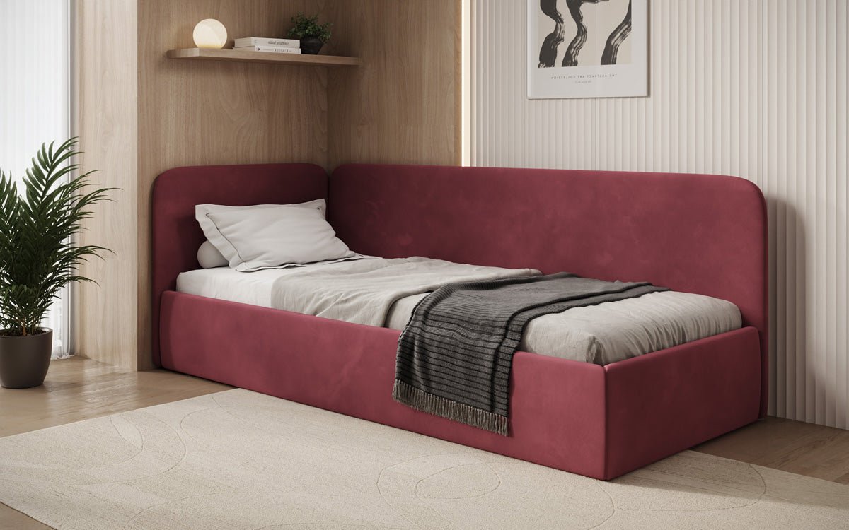 Designer Upholstered Bed/Guest Bed/Sofa Cleo with Storage