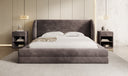 Designer upholstered bed Liv in velvet with storage