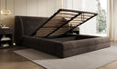 Designer upholstered bed Liv in velvet with storage