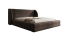 Designer upholstered bed Liv in velvet with storage
