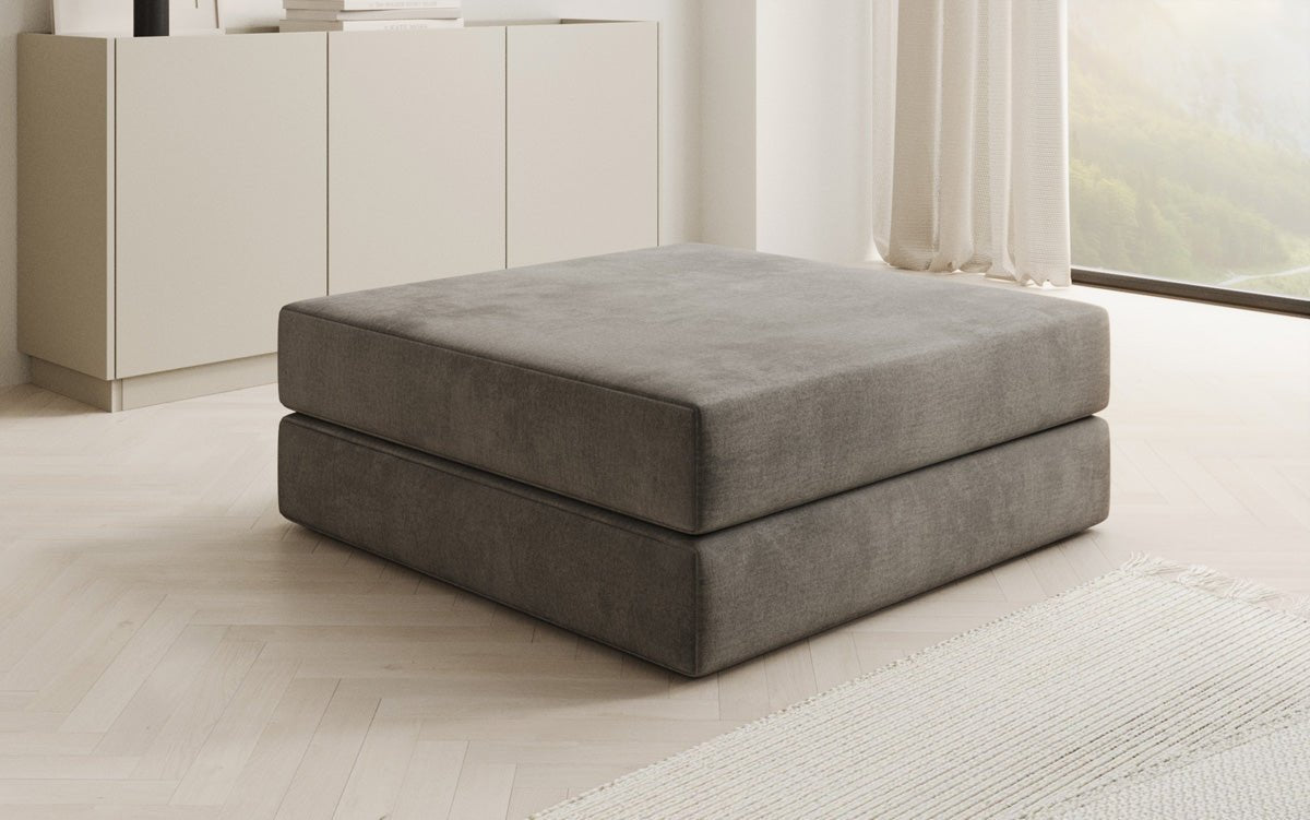 Lazy auxiliary stool in velvet