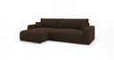 Designer Ecksofa Noma mit Schlaf- und Klappfunktion in Cord