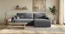 Designer Ecksofa Noma mit Schlaf- und Klappfunktion in Cord