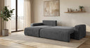 Designer Ecksofa Noma mit Schlaf- und Klappfunktion in Cord