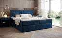 Lux velvet box spring bed with storage