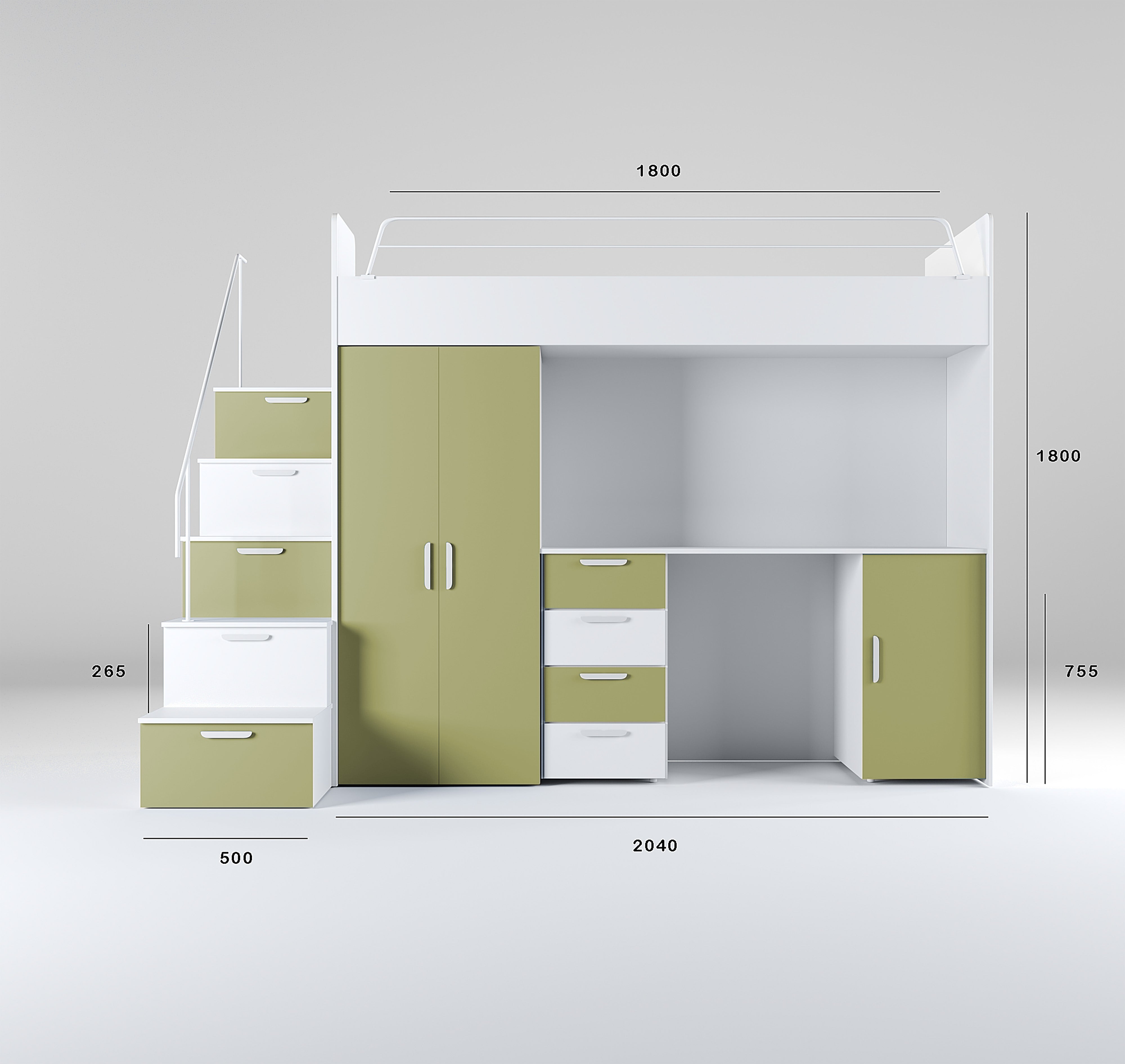 Kinderhochbett Dream Matte Oberfläche