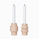 Candle Holder Set "Traverno Duo" – Natural Stone Design made of Travertine