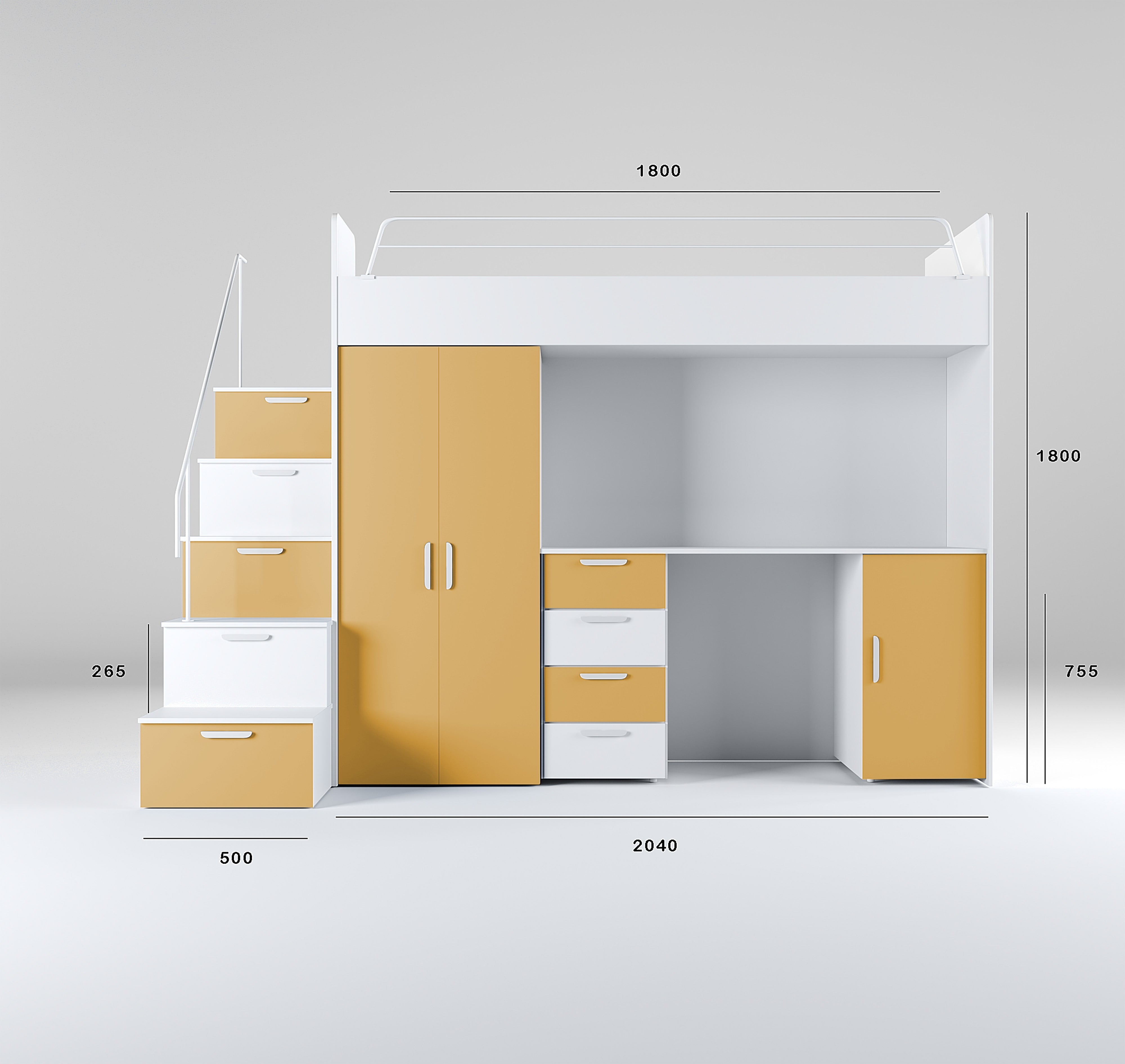 Kinderhochbett Dream Matte Oberfläche