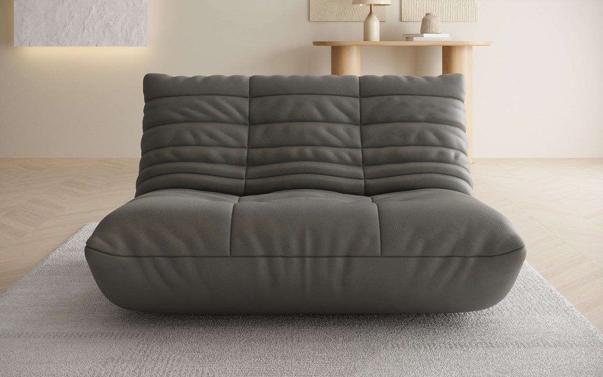 Designer 2 Sitzer Sofa Calmo in Echtleder