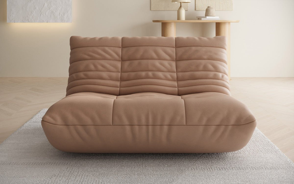 Designer 2 Sitzer Sofa Calmo in Echtleder