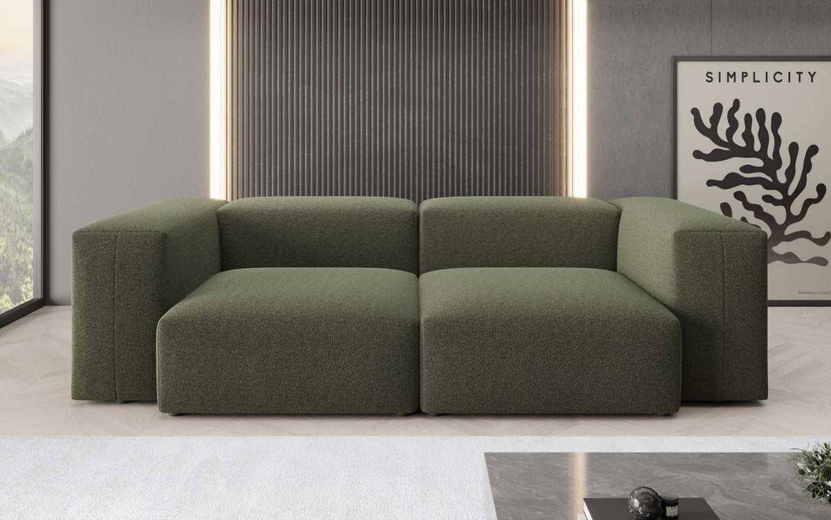 Designer 2-Seater Sofa Snug in Bouclé