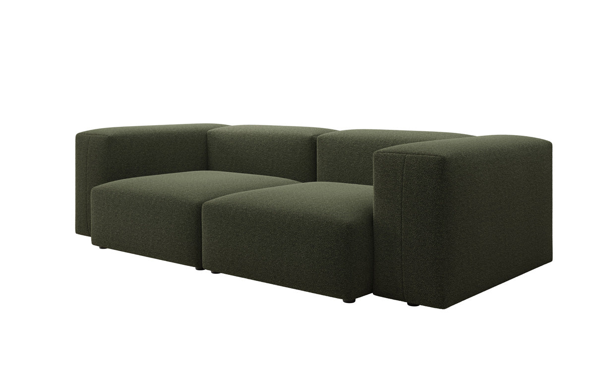 Designer 2-Seater Sofa Snug in Bouclé
