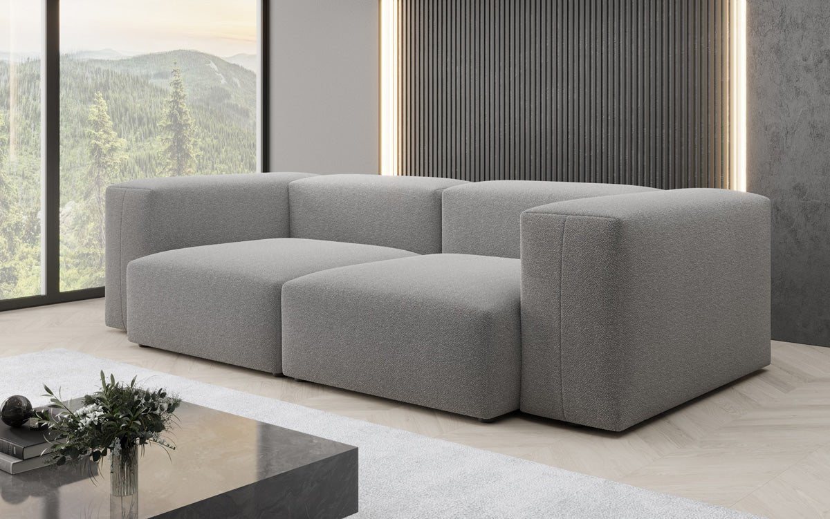 Designer 2-Seater Sofa Snug in Bouclé