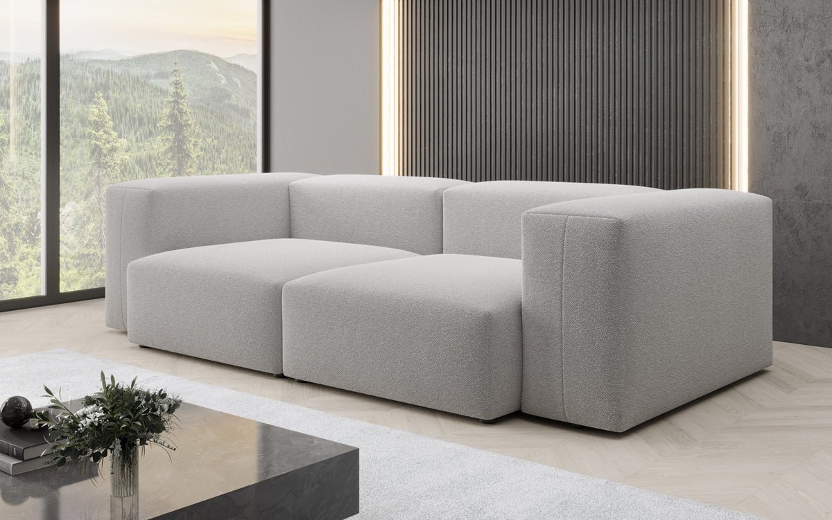 Designer 2-Seater Sofa Snug in Bouclé