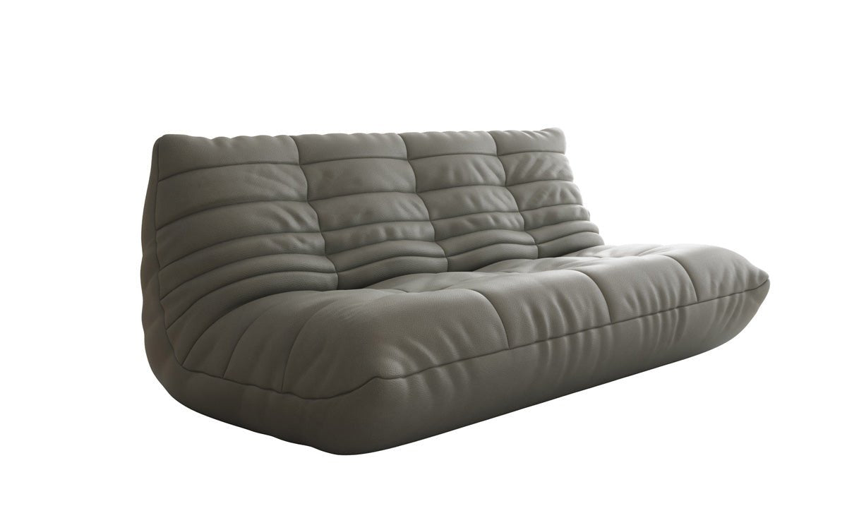 Designer 3 Sitzer Sofa Calmo in Echtleder