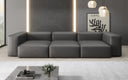 Designer 3-Seater Sofa Snug in Genuine Leather