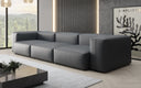 Designer 3-Seater Sofa Snug in Genuine Leather