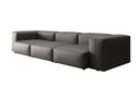 Designer 3-Seater Sofa Snug in Genuine Leather