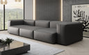 Designer 3-Seater Sofa Snug in Genuine Leather