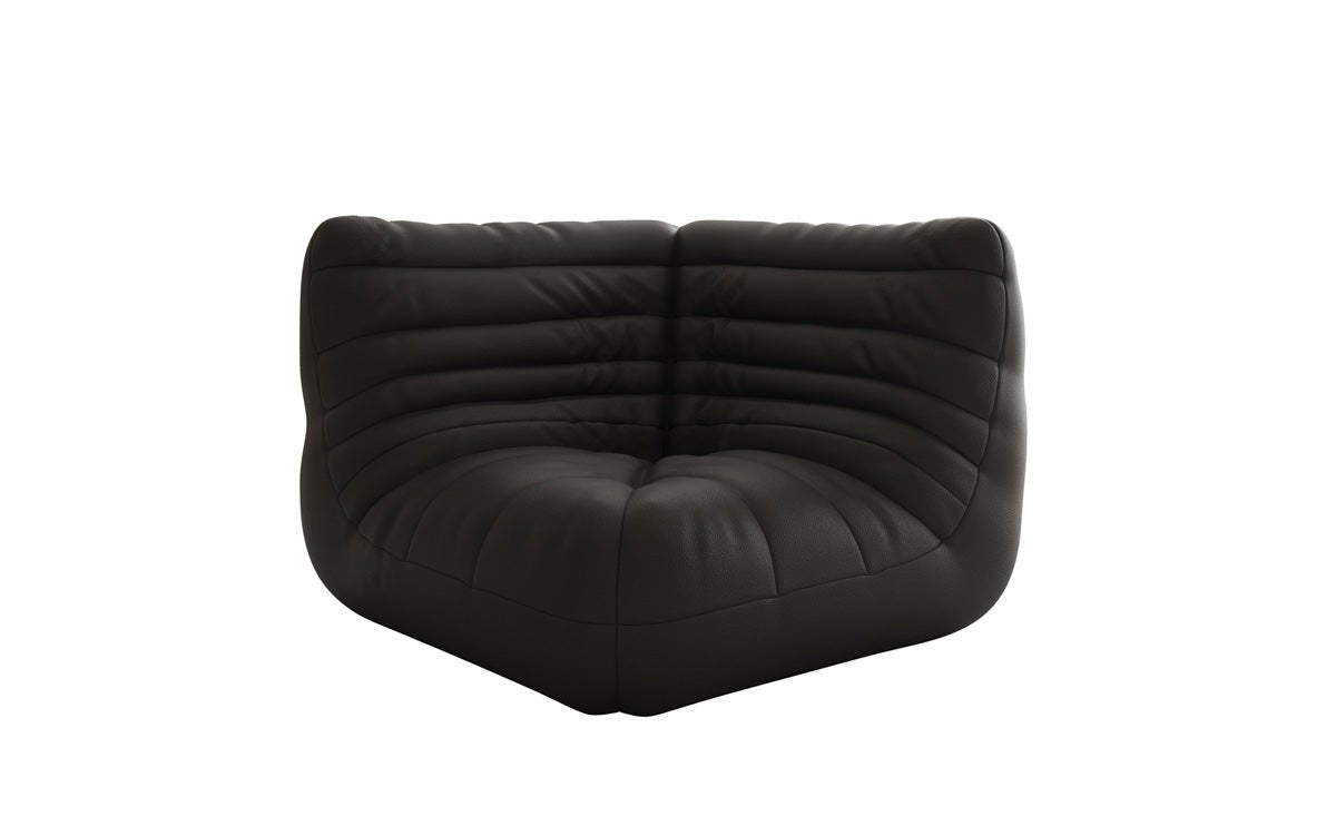 Designer Eckmodul Sofa-Sessel Calmo in Echtleder