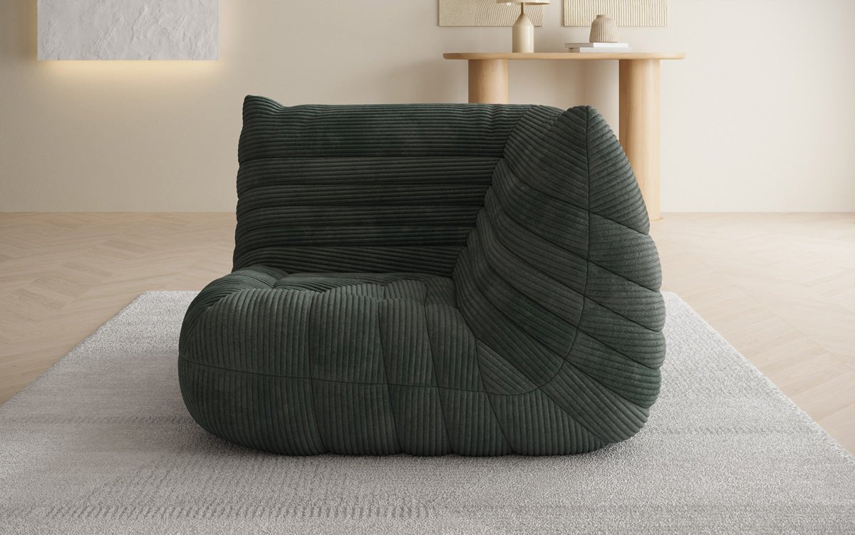 Designer Eckmodul Sofa Armchair Calmo in Corduroy