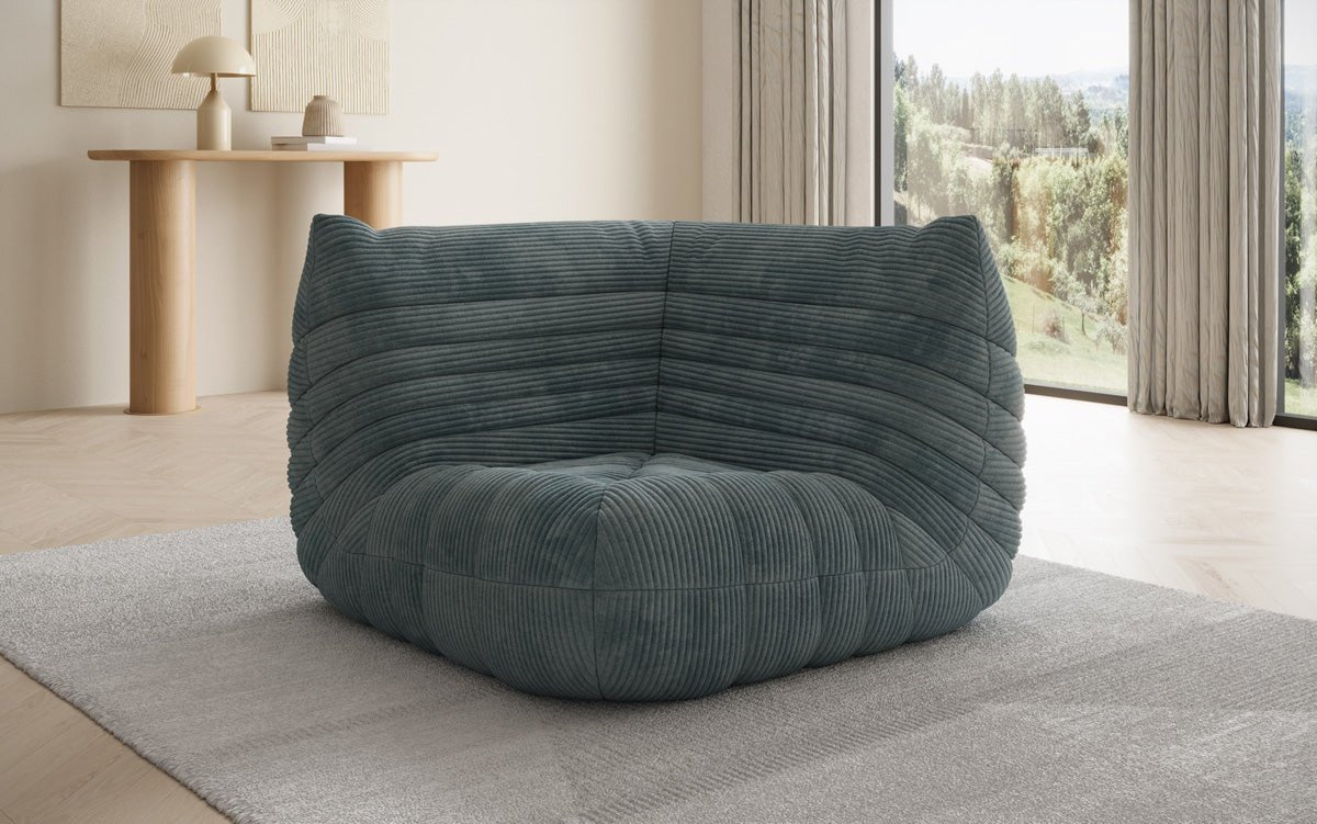 Designer Eckmodul Sofa Armchair Calmo in Corduroy