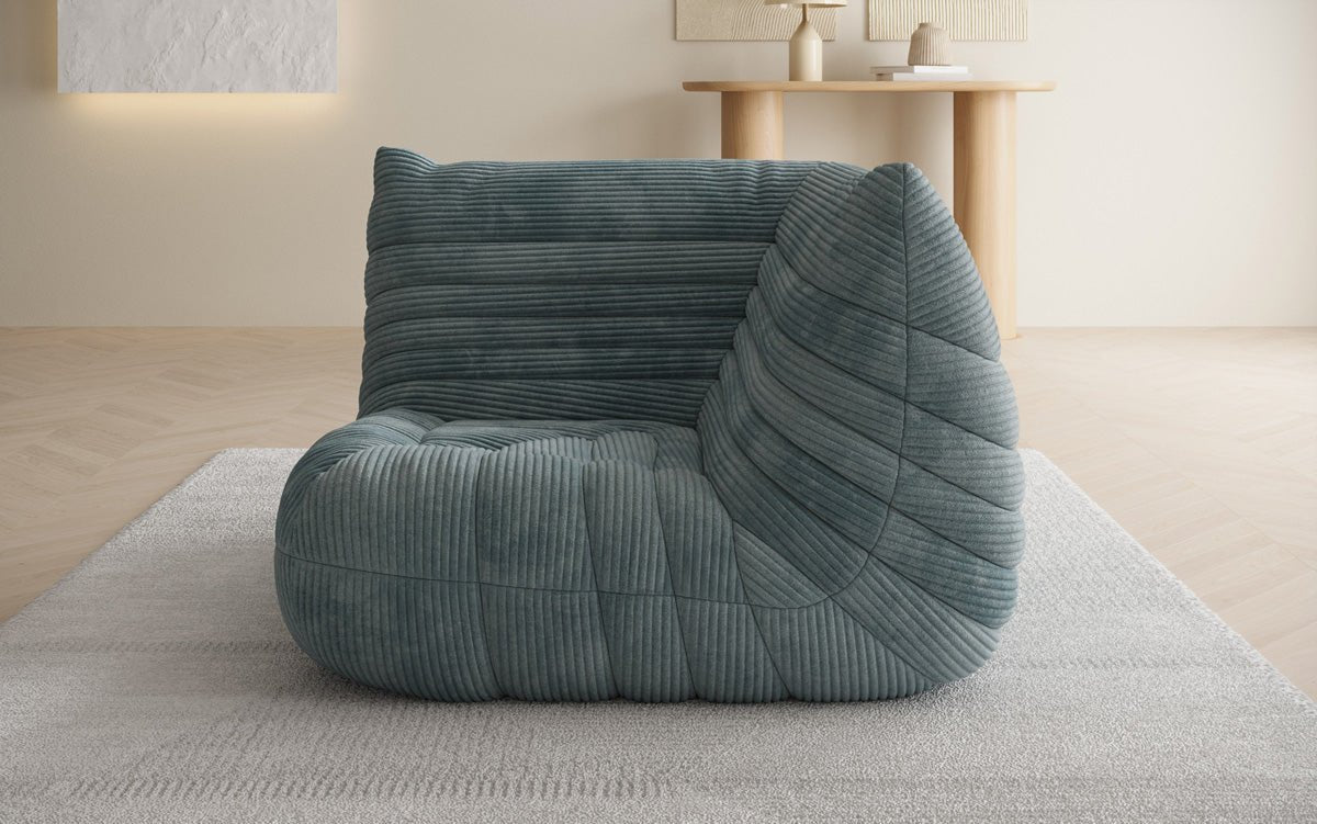 Designer Eckmodul Sofa Armchair Calmo in Corduroy